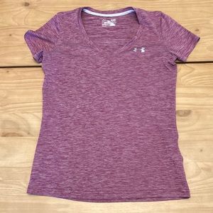 Under Armor purple short sleeved shirt size small